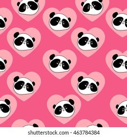 packaging design for Valentine's Day, panda seamless