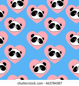 packaging design for Valentine's Day, panda seamless