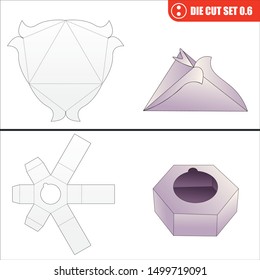 packaging die cut template design. 3d mock-up - Vector
