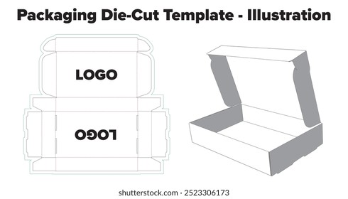 Packaging die-cut template - Illustration box design.