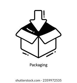 Packaging doodle Icon Design illustration. Logistics and Delivery Symbol on White background EPS 10 File
