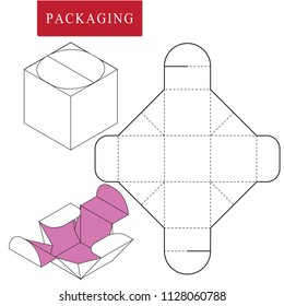 Box Packaging Die Cut Template Design Stock Vector (Royalty Free ...