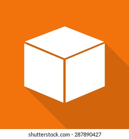 packaging flat icon with long shadow.