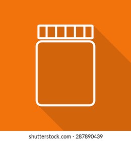 packaging flat icon with long shadow.