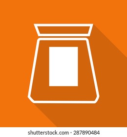 packaging flat icon with long shadow.