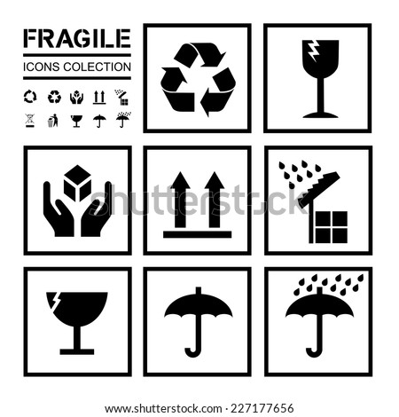 Packaging / fragile icons collection