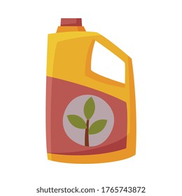 Packaging with Gardening Fertilizer Flat Style Vector Illustration on White Background