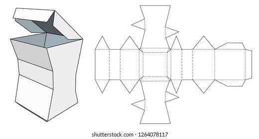 Packaging for gifts, goods and food. Vector illustration of a cardboard box. Package Template. Isolated White Retail Mock up.