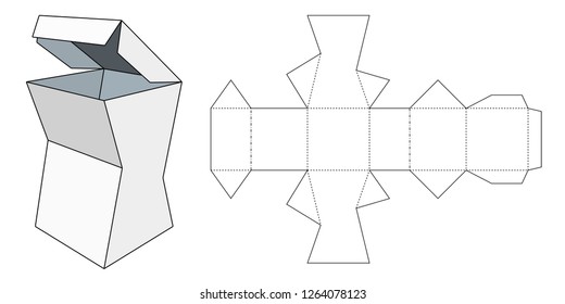 Packaging for gifts, goods and food. Vector illustration of a cardboard box. Package Template. Isolated White Retail Mock up.
