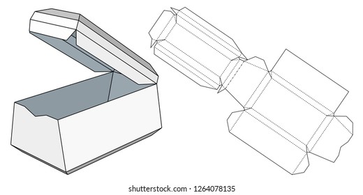 Packaging for gifts, goods and food. Vector illustration of a cardboard box. Package Template. Isolated White Retail Mock up.