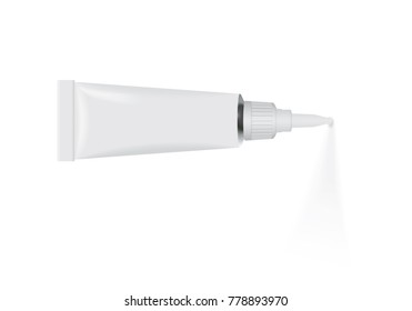 packaging for glue  is easy to change colors mock up vector template on white background