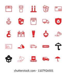 Packaging icon. collection of 25 packaging filled and outline icons such as spray bottle, liquid soap, take away food. editable packaging icons for web and mobile.