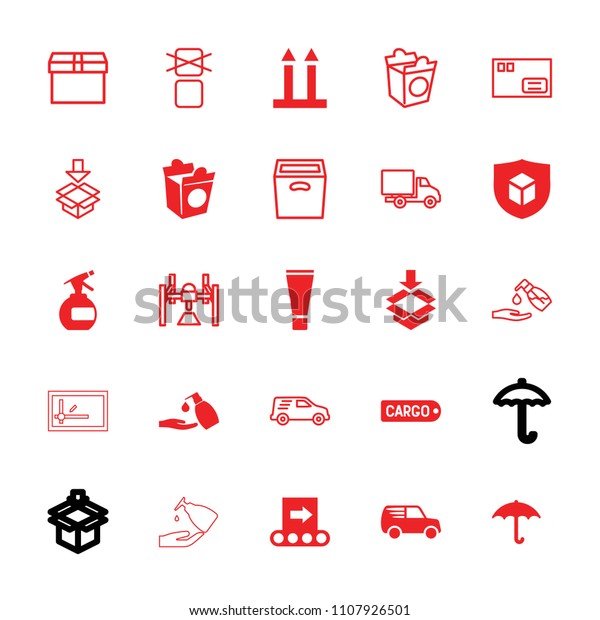 Packaging icon. collection of 25\
packaging filled and outline icons such as spray bottle, liquid\
soap, take away food. editable packaging icons for web and\
mobile.