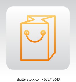 Packaging icon flat.