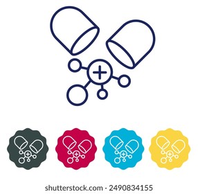 Packaging Icon - Fortified with Multi-Vitamins - Stock Icon as EPS 10 File