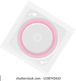 Соndom packaging icon. hygiene vector illustration