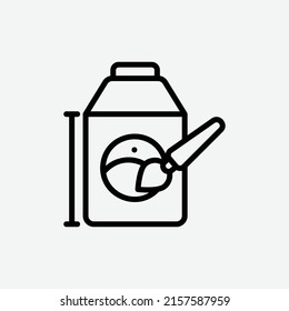  packaging icon, isolated brand design outline icon in light grey background, perfect for website, blog, logo, graphic design, social media, UI, mobile app