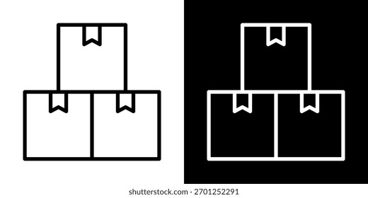 Packaging Icon Of Line Black And White Style Vector Illustration
