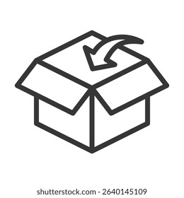 Packaging Icon Lineal Style Vector Illustration