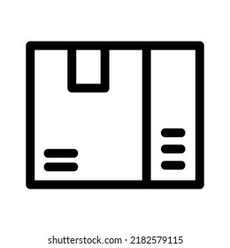 icono de empaque o logotipo símbolo de signo aislado ilustración vectorial - iconos vectoriales de estilo negro de alta calidad
