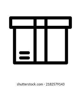 icono de empaque o logotipo símbolo de signo aislado ilustración vectorial - iconos vectoriales de estilo negro de alta calidad
