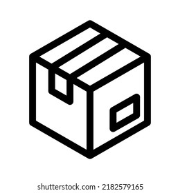 icono de empaque o logotipo símbolo de signo aislado ilustración vectorial - iconos vectoriales de estilo negro de alta calidad
