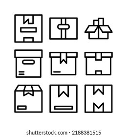 icono de empaque o logotipo símbolo de signo aislado ilustración vectorial - Colección de iconos vectoriales de estilo negro de alta calidad
