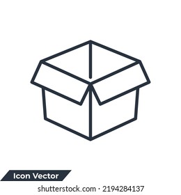 packaging icon logo vector illustration. box symbol template for graphic and web design collection