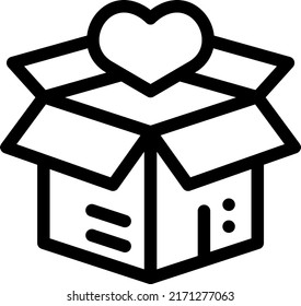 Packaging icon, Outline style, Vector Editable