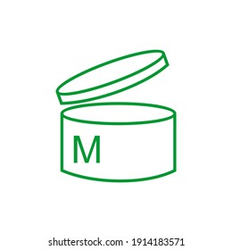 icono de empaque. Punto después de abrir el símbolo moderno, simple, vector, icono para el diseño de sitios web, aplicación móvil, ui. Ilustración vectorial