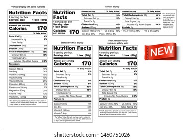 Packaging icon set. Nutrition facts. Vector elements. Ready for use in your design. EPS10.	