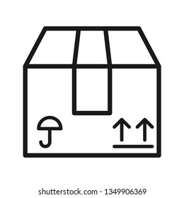Packaging icon. Stroke outline style. Vector. Isolate on white background.