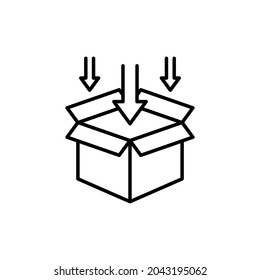 Packaging icon in vector. Logotype