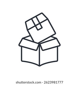 packaging icon. vector.Editable stroke.linear style sign for use web design,logo.Symbol illustration.