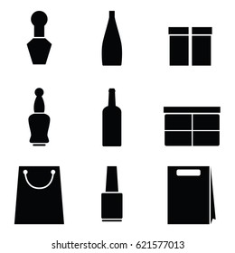 Packaging icons on white background