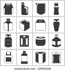 packaging icons set