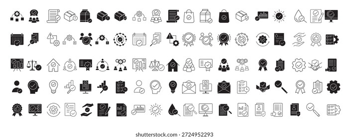 Conjunto de iconos de embalaje Ilustración simple de iconos de embalaje