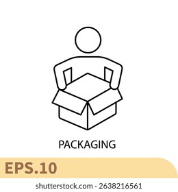 packaging icons  symbol vector elements for infographic web