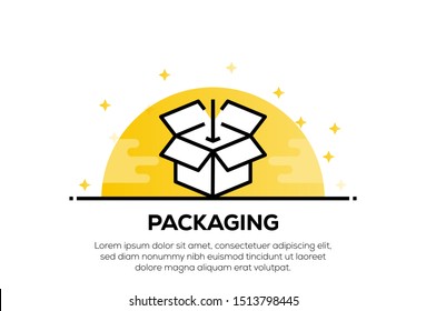 PACKAGING AND ILLUSTRATION ICON CONCEPT