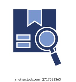 Inspección de embalaje en Vector sobre fondo blanco