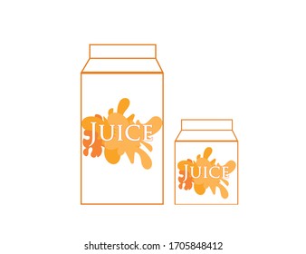 
Packaging with juice. Vector icon. Food and drinks.