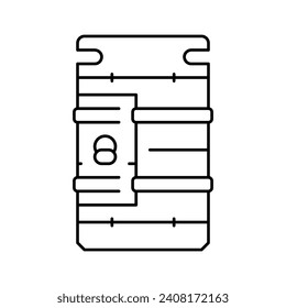 packaging keg beer production line icon vector. packaging keg beer production sign. isolated contour symbol black illustration