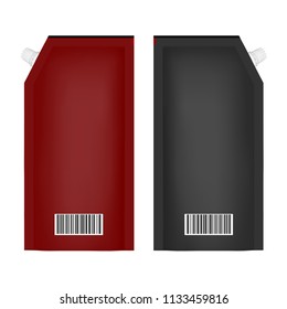 Packaging for ketchup or mayonnaise in vector on white background.Packaging for sauce.Vector illustration.