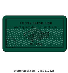packaging label design of fillet fresh fish