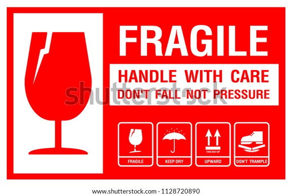 Packaging Label -\
Fragile- Just Print &\
Use