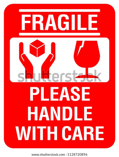 Packaging Label Fragile Just Print Use Stock Vector (Royalty Free ...