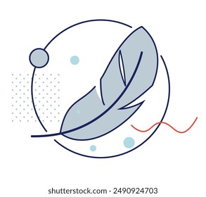 Etiqueta de empaquetado - Icono de luz como pluma - Ilustración de stock como archivo EPS 10