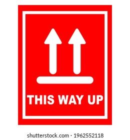Packaging Label Sticker - This way up- Just Print and Use. Editable and changeable color. Minimalist and simple design.