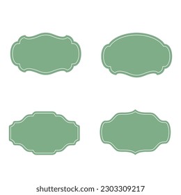 packaging label vector design set