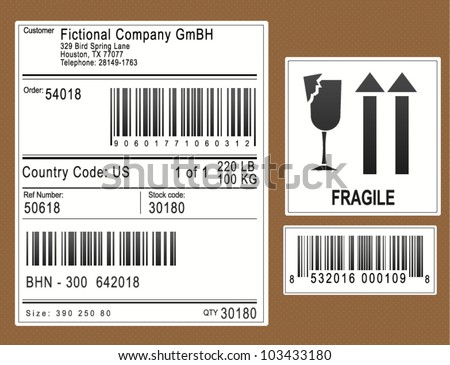 Packaging Labels Stickers Stock Vector (Royalty Free) 103433180 ...